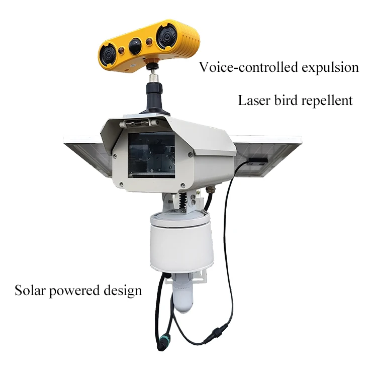 

Optlaser New 1W Green IP65 Waterproof Motor Solar-Powered DC12V Sonic Laser Bird Repeller 520nm Wavelength 1 Year Warranty Farm