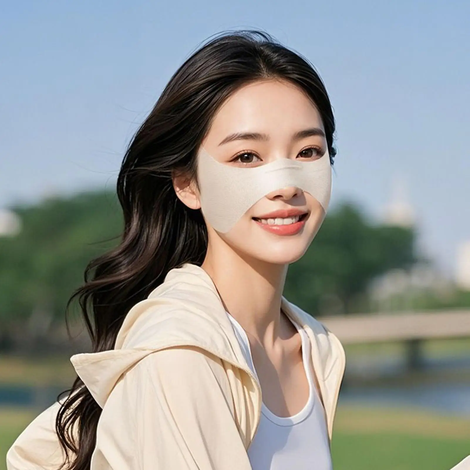 رقع جولف باللون الرمادي للحماية من أشعة الشمس وحماية من الأشعة فوق البنفسجية للأنشطة الخارجية قطعة واحدة من رقع جل Sunblock #6