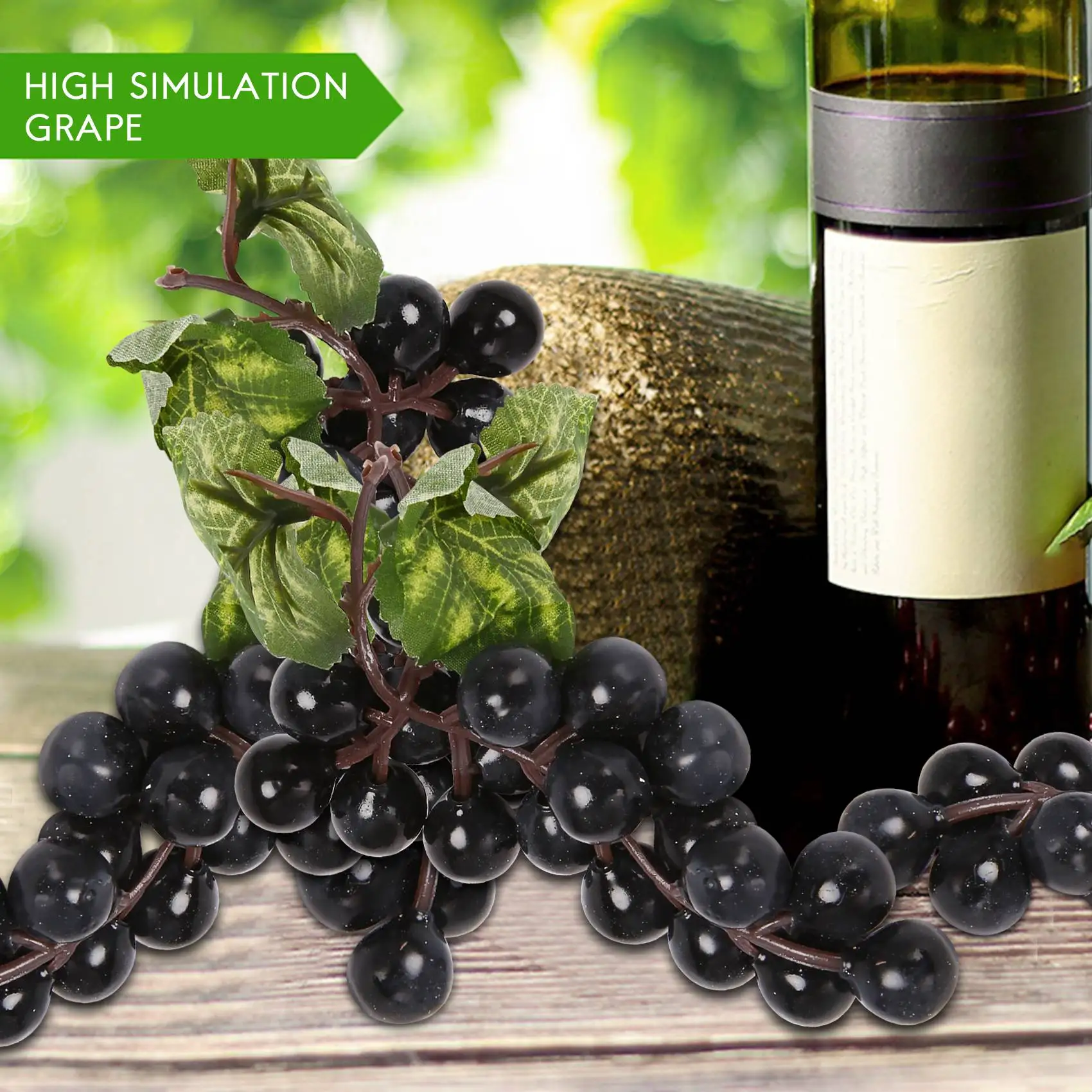 10 Bunches of Artificial Black Grapes Fake Fruit Home House Kitchen Party Wedding Decoration Photography