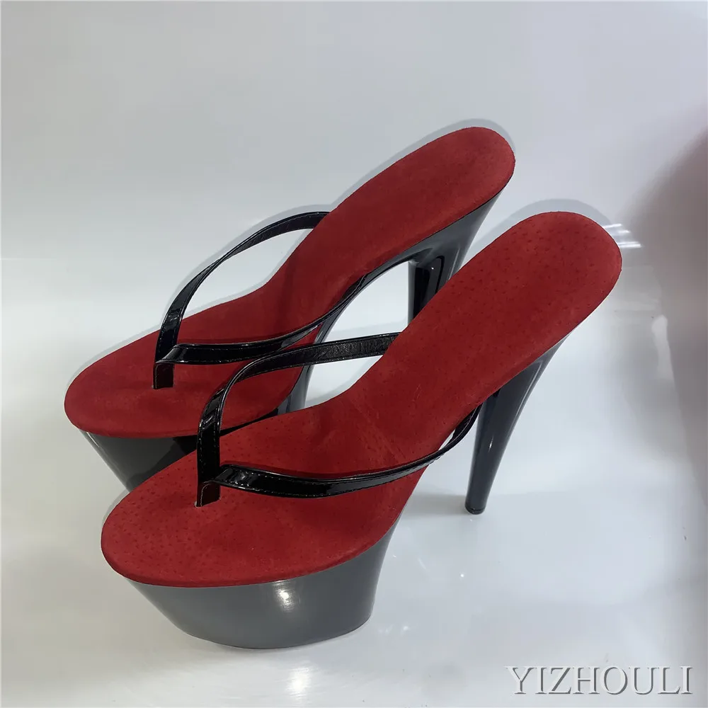 9 inch Fashion Princess Sandals, sexy Model stage Super High Heels Flip flops, 23cm summer runway slippers