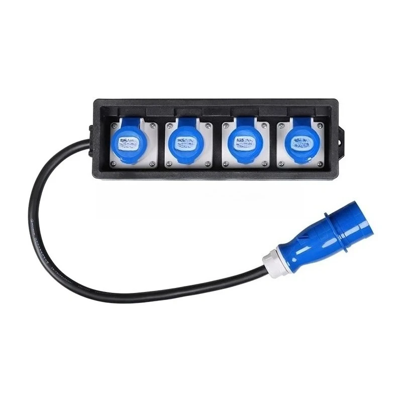 Film and Television Four point Box 32A One point Four 16A Socket Distribution Box Power Box Blue Head Y023Y313
