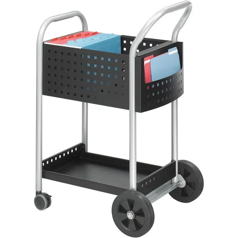 

Products Scoot Mail Cart: Durable Steel Design Holds up to 75 Legal-Sized Folders, Swivel Wheels, Silver Accents