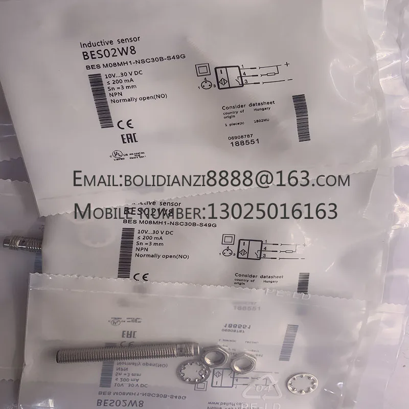 Sensor de interruptor de proximidad BES02W8 BES M08MH1-NSC30B-S49G, nuevo
