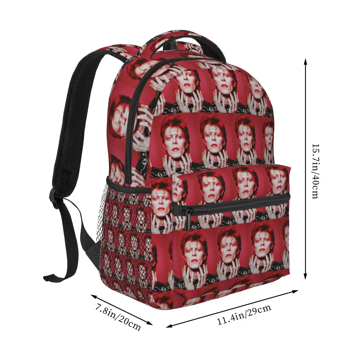 Zaino Davids Bowied Vendita calda Zaino per bambini di grande capacità Borsa da scuola Borse a tracolla per uomo Donna