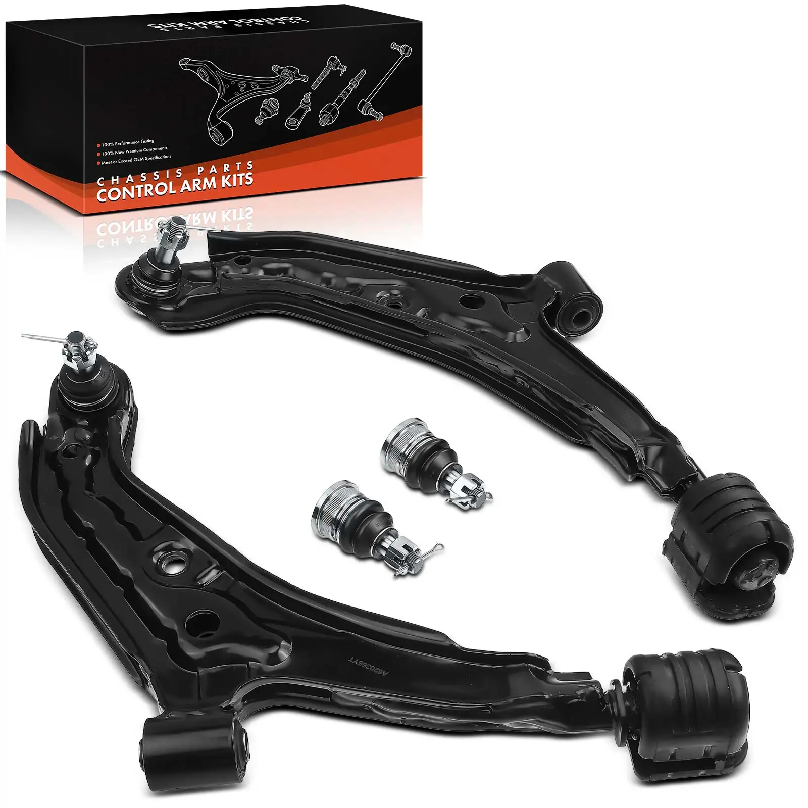 Frankberg 4-teilig Querlenker Satz Vorderachse unten für Nissan Almera I Hatchback 1995-2000 545000M010 545010M020 545000M020