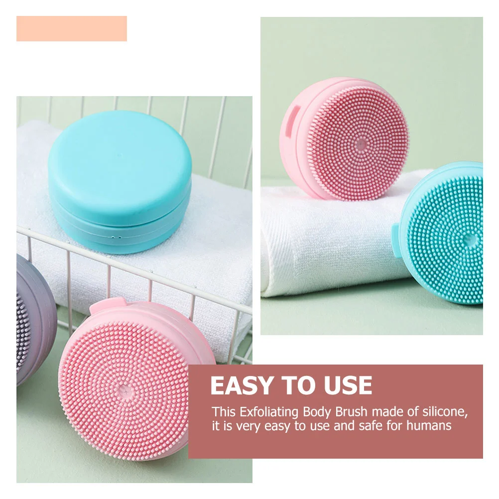 Silicone Bath Brush Blood Circulation Promoting Washing Baby Head Scrubber Shampoo Soap Box Silica Gel Bathing Body Tool