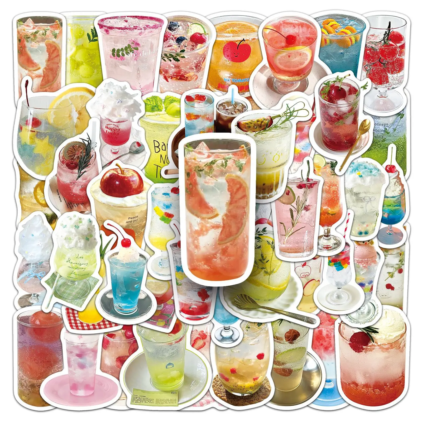 

10/50PCS Sparkling Water Juice Drinks Drinks Graffiti Decorative Notebook Guitar Mobile Case Waterproof Stickers Kids Toy