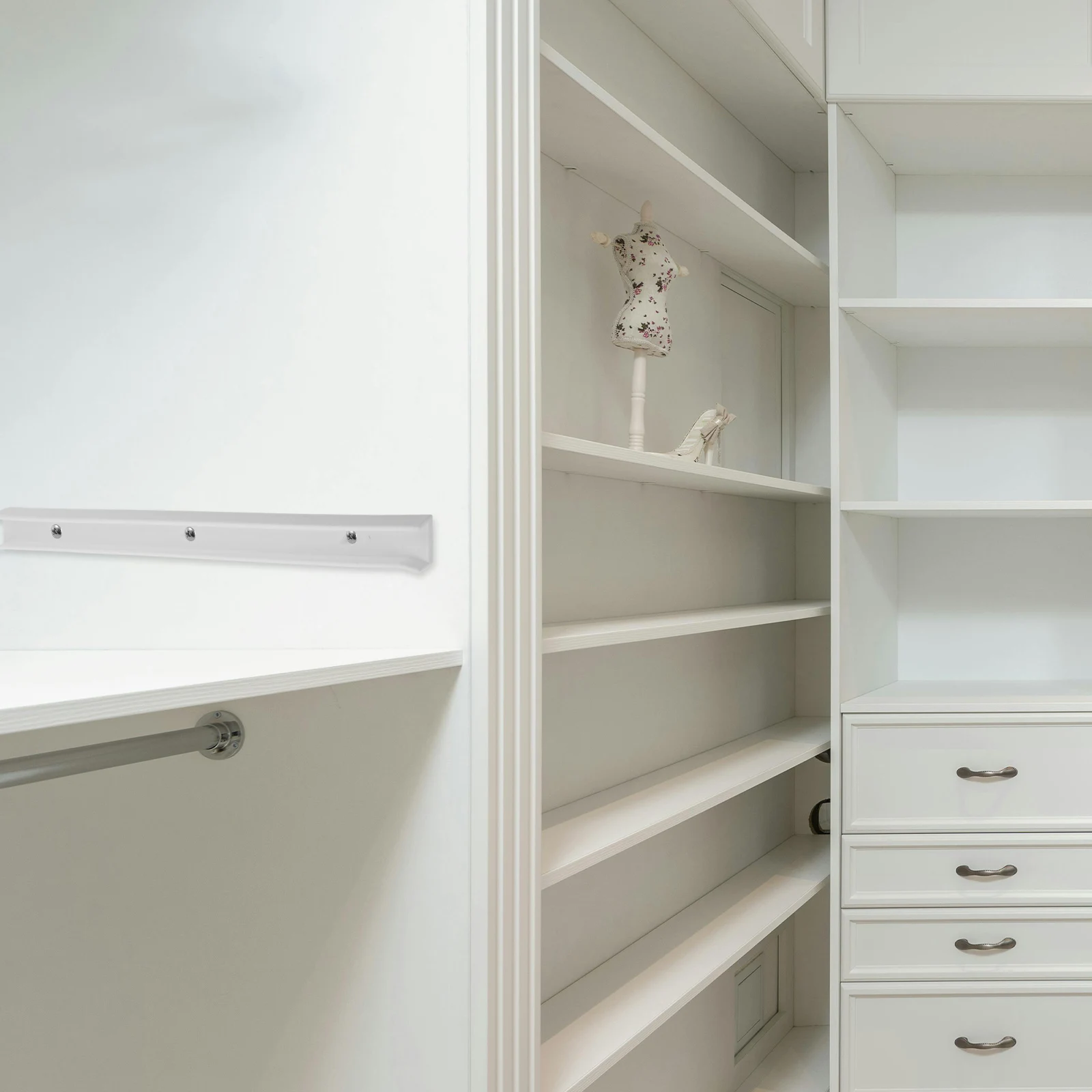 

1Pair Plastic Drawer Guide Rails White Cabinet Drawer Slides 28cm Replacement Organizer Home DIY Storage Set Rail