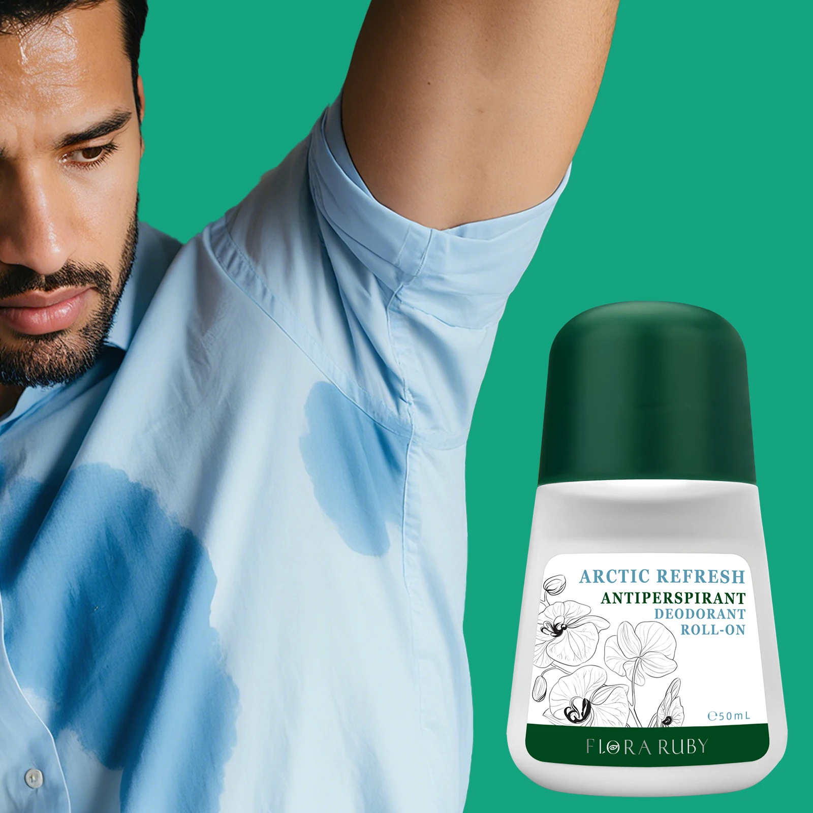 

Дезодорант Минеральный дезодорант Roll-On удобный для переноски, дезодорирующий, освежающий эссенцию, шариковый прокат, спрей, удаление запаха, d