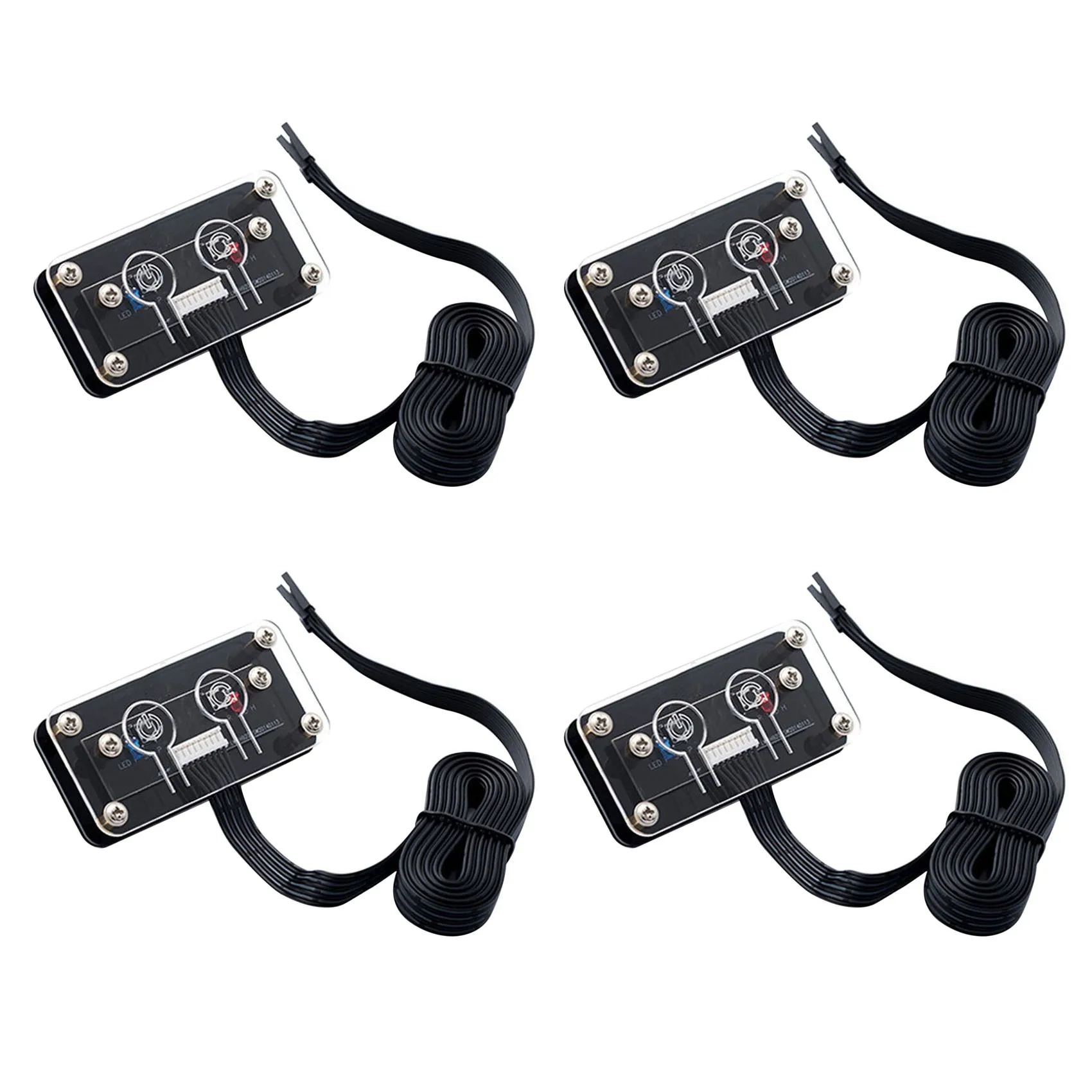 ABKJ-4X Desktop Computer Switch External Power Switch Power Button+Restart Button PC Case Power Supply Button