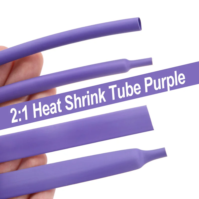 

Purple 2:1 Heat Shrink Tube 1mm ~ 50mm Electrical Wire Wrapping Charging Data Cable Insulated Protection Heat-shrinkable Sheath