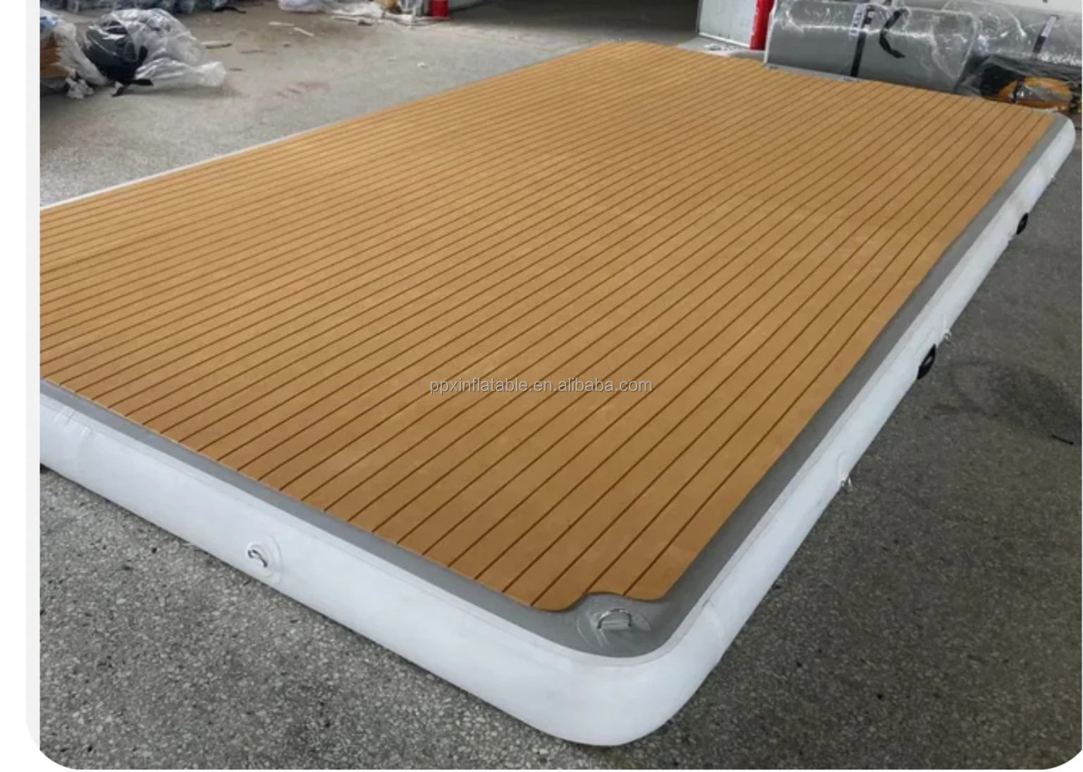 Outdoor Swimming Island Floating Raft Water Jet Ski Dock Water Cushion Floater Inflatable Floating Dock Platform with Ladder