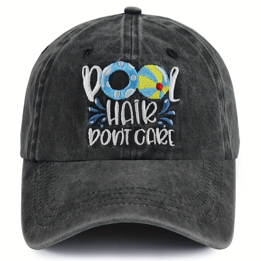 Unisex Swimming Pool Hat, Fun Pool Accessory Baseball Cap, Summer Beach Gift Suitable for Women, Men, Mom, Dad, Wife, Husband, Friends, Heart-Shaped Design, Adjustable, Washable, Sun Protection Sun Hat