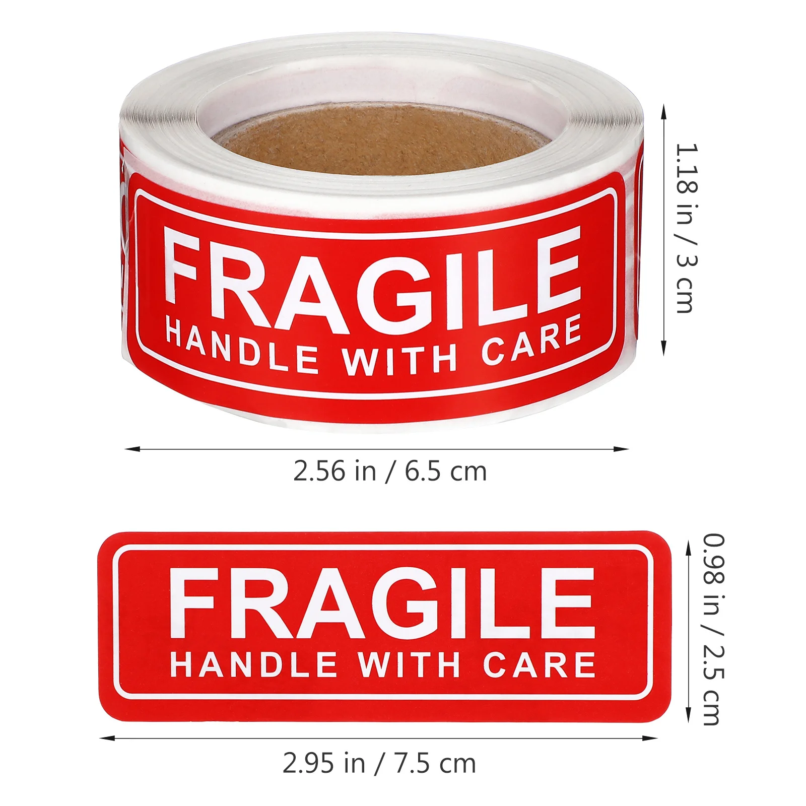 150Pcs Fragile Pack Stickers Handle Care Shipping Warning Red Fragile Sticker Handle with Care Sticker Shipping Label