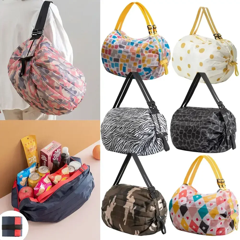 1pc Foldable Shopping Bag Eco-friendly Waterproof Portable Storage Bag Large Capacity Handbag Oversized Storage Bag For Travel