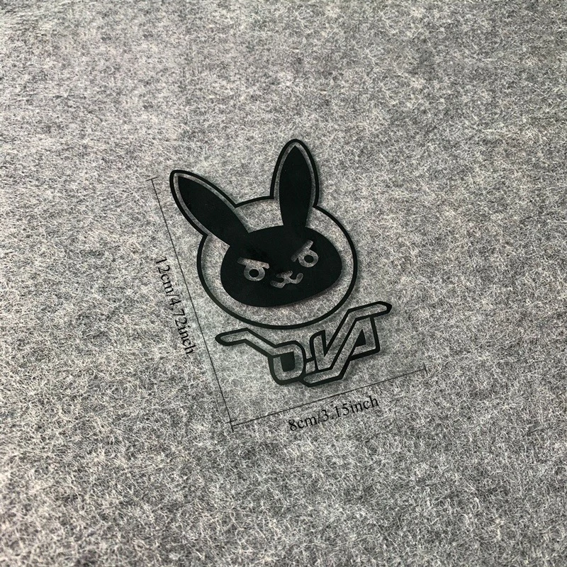 

1PC Angry Bunny Cartoon Sticker, Waterproof Vinyl Decal for Car Motorcycle, Multi-color Options