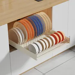 Pull Out Cabinet Organizer, Slide Out Dish Drying Rack for Kitchen Cabinets, Pull Out Shelves for Kitchen Under Sink Organizer