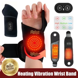 Electric Heating Wrist Vibration Pad Three Gear Hot Compress Warmer USB Massager Wrist Support Pad Relief Tendonitis Relax Brace