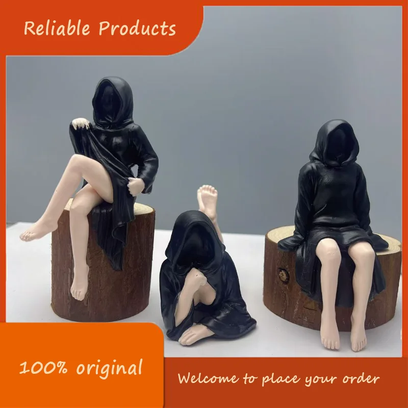 

Таинственная статуя на Хэллоуин, готическая загадочная фигурка из смолы, домашний декор, настольная скульптура, орнамент, подарочная фигурка, экшн-фигурки