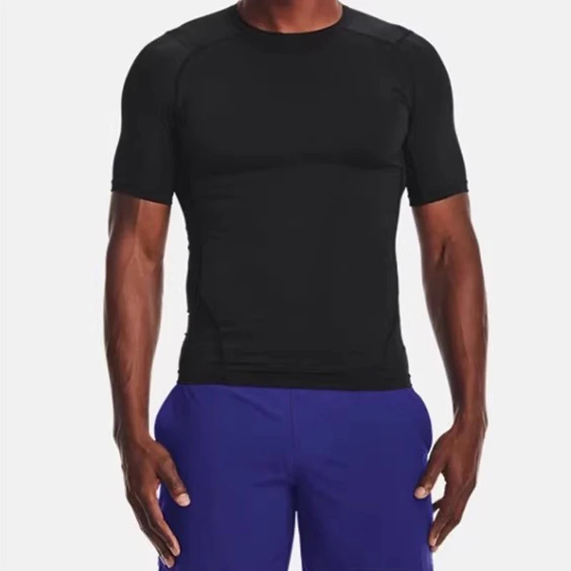 Men's Running T Shirt Summer Short Sleeve Male Sport Tops Tee Workout T-shirt Skinny Tights Gym Fitness Compression Shirts Men image 4