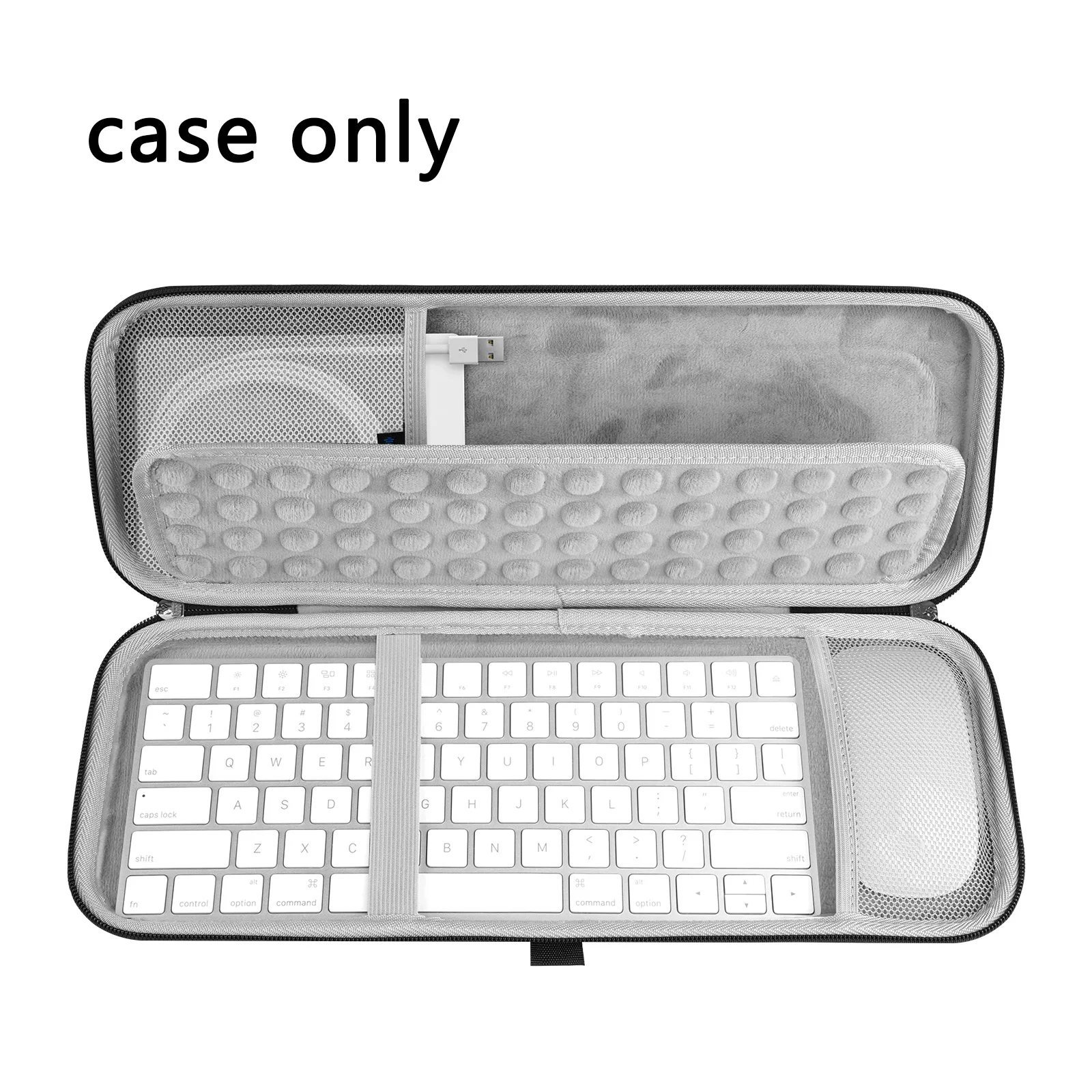 

Geekria Hard Case Replacement Compatible with Apple Magic Keyboard + Magic Mouse Wireless Keyboard and Mouse Combo (Light Grey)