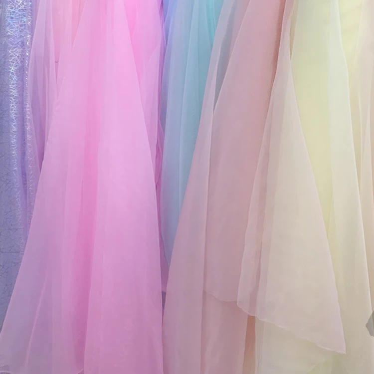 100x150cm Sheer Organza Fabric Wedding Birthday Christmas Party Decoration DIY Sewing Dress Tulle Gauze Fabric by the meter