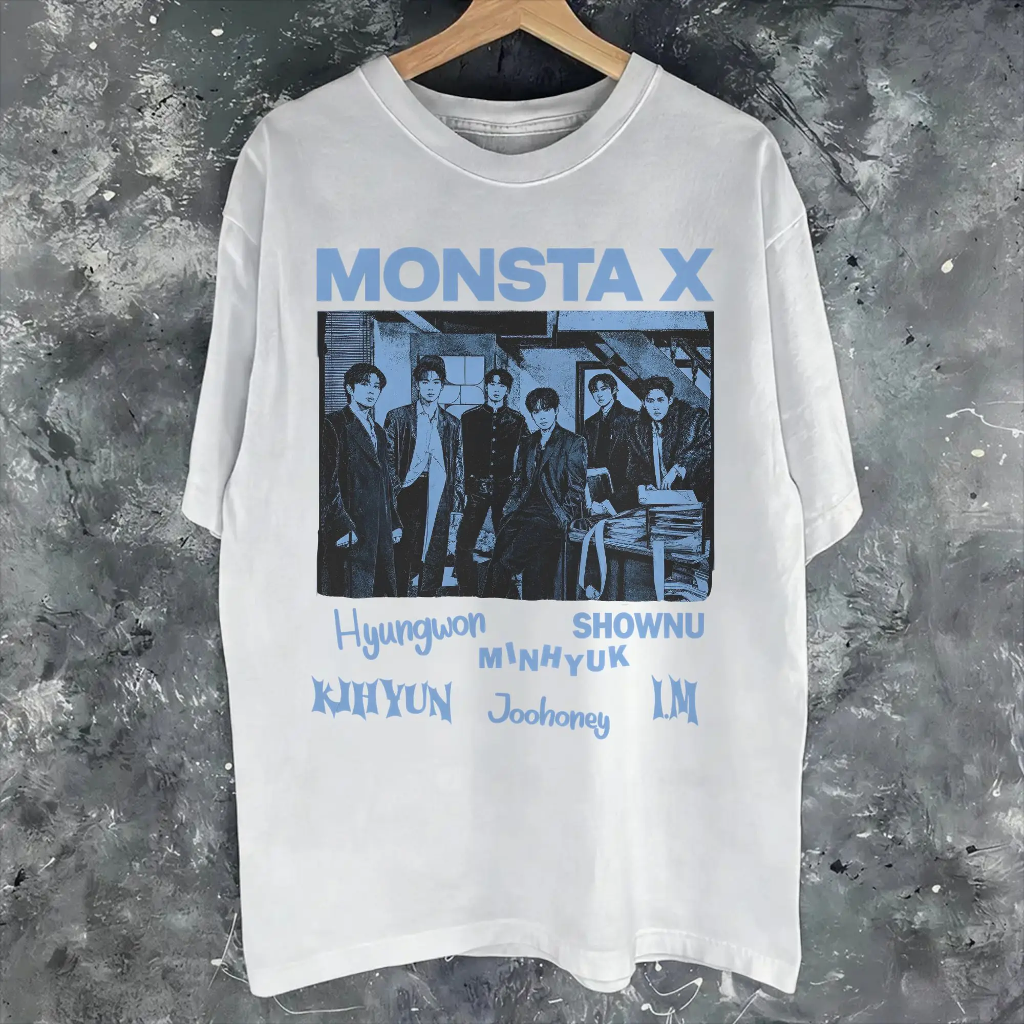 Mens Womens Monsta X the X Nexus North America World Tour Shirt 100% Cotton Print T-Shirt  Clothing Outfits