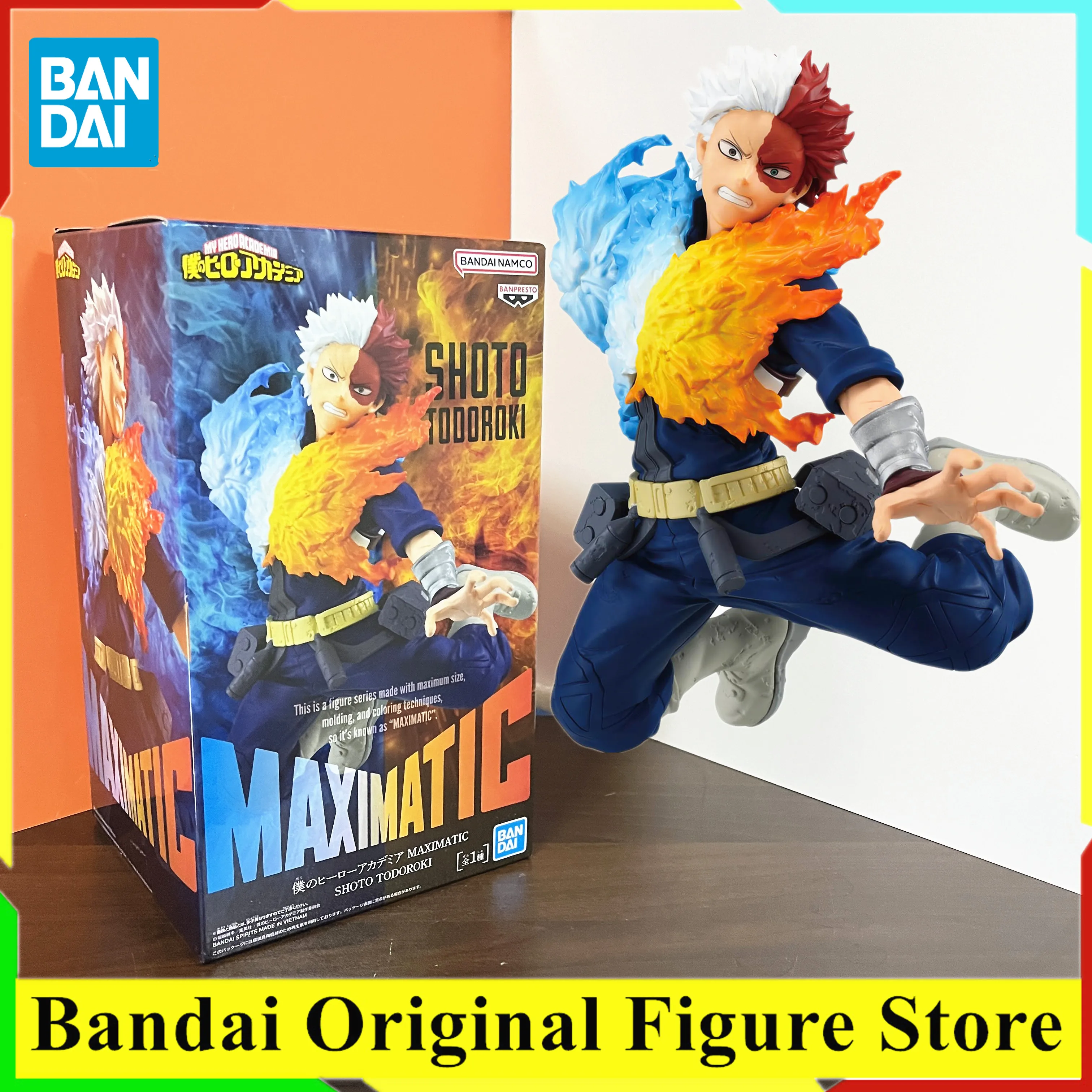 

Original BANDAI BANPRESTO My Hero Academia SHOTO TODOROKI MAXIMATIC Action Figure Toys Anime Boku no Hero Academia PVC Model