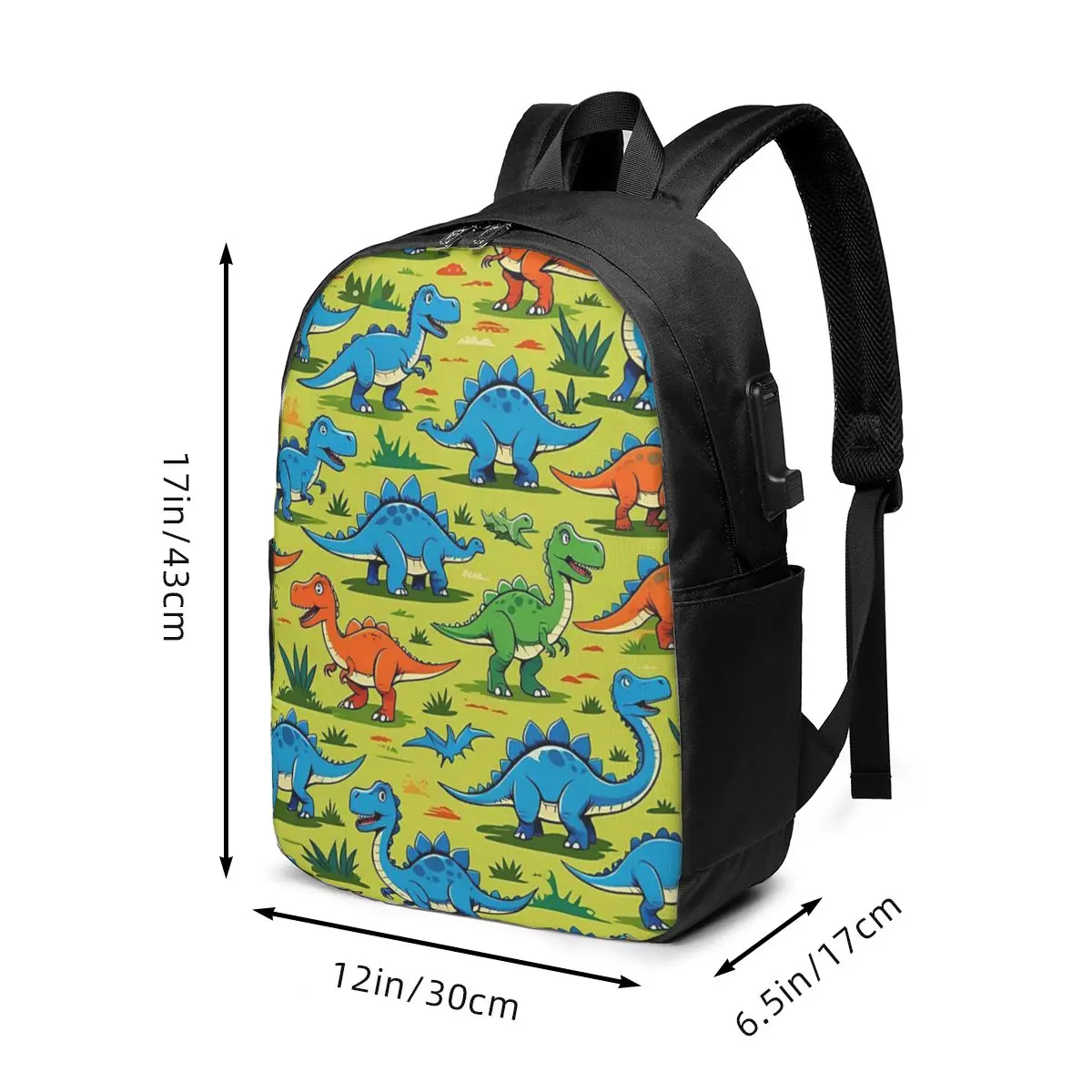Various Dinosaur Cartoon Pattern Backpack Travel Notebook Bag Computer College Student School Bag Laptop Shoulder Bags Men Women