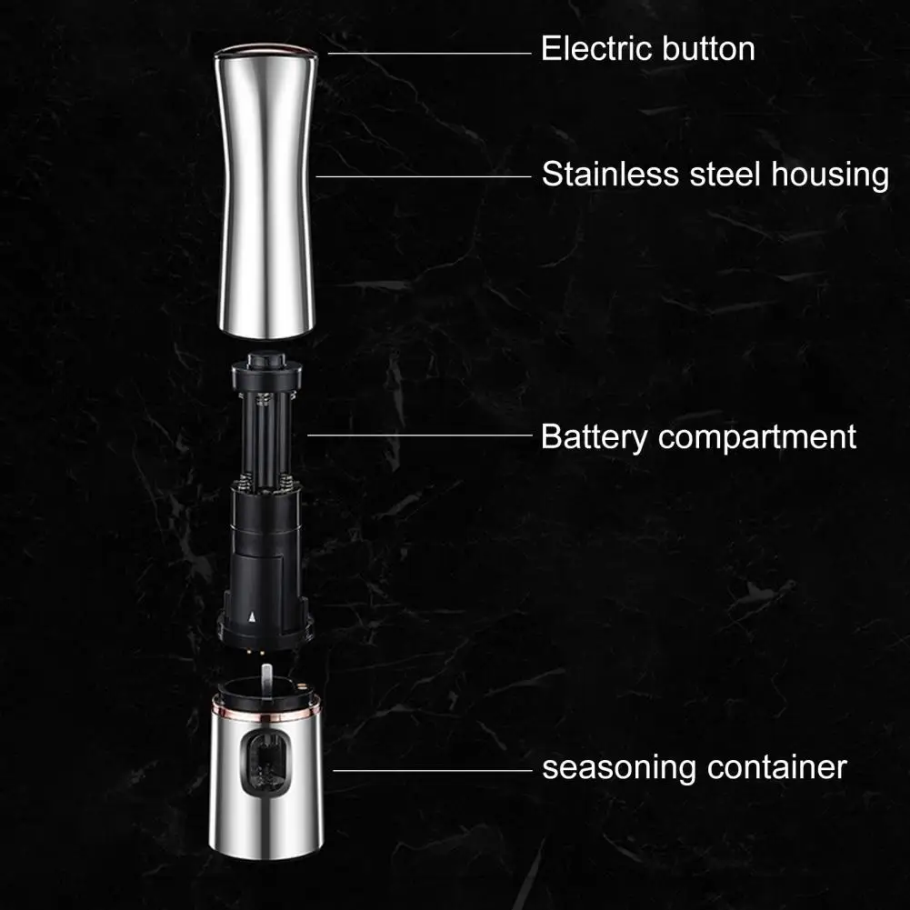 Electric Mill Pepper Grinder Bottle Professional Salt Spice Grinder Seasoning Grinder Electric Grinding мельница для специй