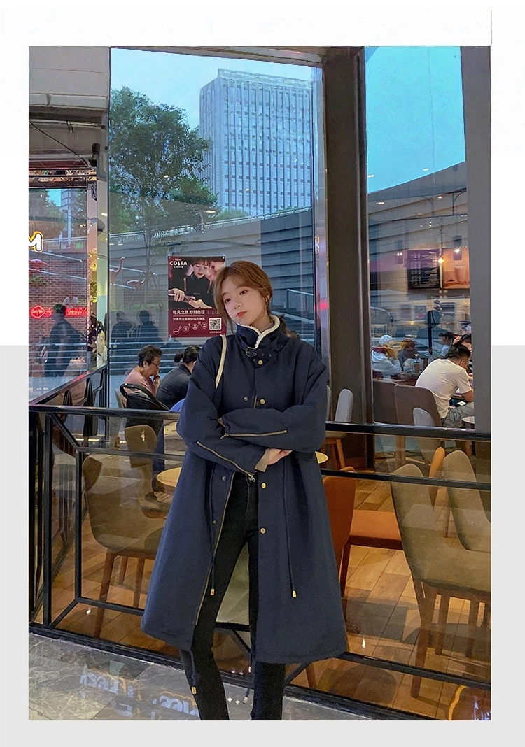 Down Cotton Parkas Jacket Women's Mid-length Over The Knee 2025 New Korean Loose Fashion Winter Padded Female Thickened