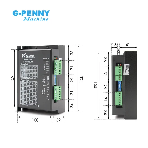 Imagen 2 del producto ¡Nueva llegada! Motor paso a paso Nema 34 0-7.2A 60-110vDC / 40-80vAC CWD860H para motor paso a paso Nema34