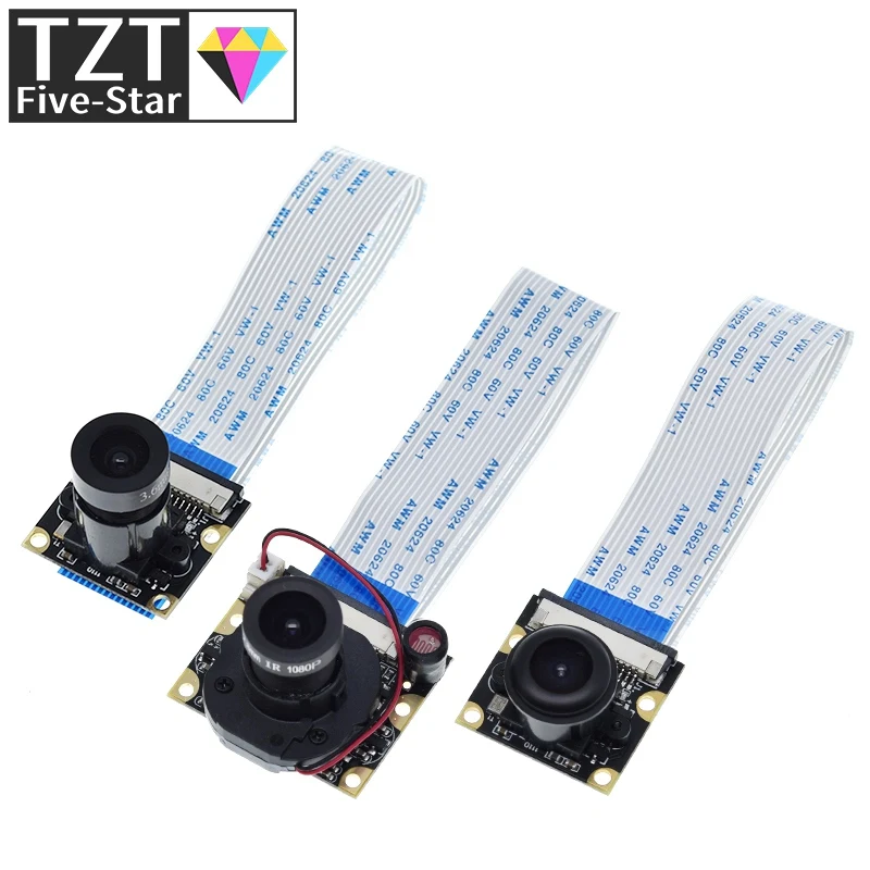 Raspberry Pi 4 Night Vision Fisheye Camera 5MP OV5647 70/95/160 Degree Focal Adjustable Camera dla Raspberry Pi 3 Model B Plus