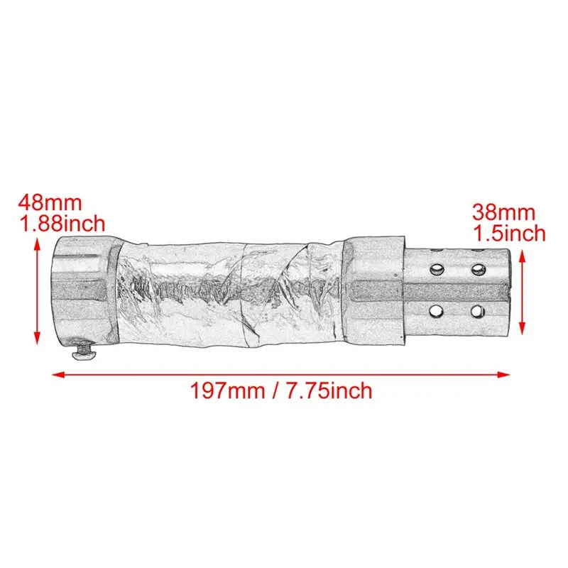 N26R-Volume Reduction Modification Parts For Softail Series Motorcycle Quiet Baffle Exhaust Muffler Silent Bezel