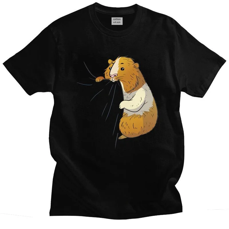 Women's Casual T-shirt, Clothing, Short Sleeves, Guinea Pig Print, Diving Hunter and Pet, Oversized, Fashionable Women