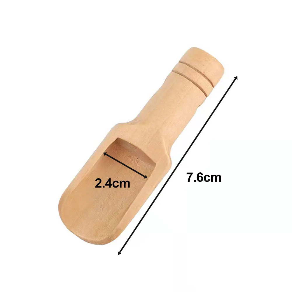 10 Stück Holz löffel Kaffee Tee Schaufeln Mini Süßigkeiten Bad Salz Gewürze Aromen Löffel Manualidaden Cucharas antike Löffel 2.4*7,8 cm – Detail 8