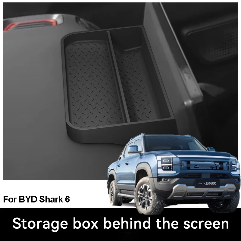 

Silicone Non-slip Storage Box Behind Instrument For Byd Shark 6 Pickup Storage Box For Shark 6 2024 2025 Car Accessories Black