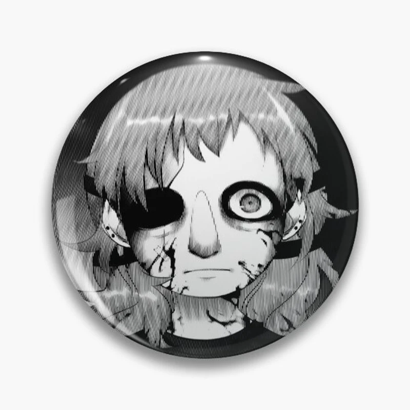 Vintage Sally Face Jogo Botão Pin, Desenhos Animados Criativos, Fisher, Fan Art Brooch, Emblema para decoração de mochila, Fans Gift, 58mm