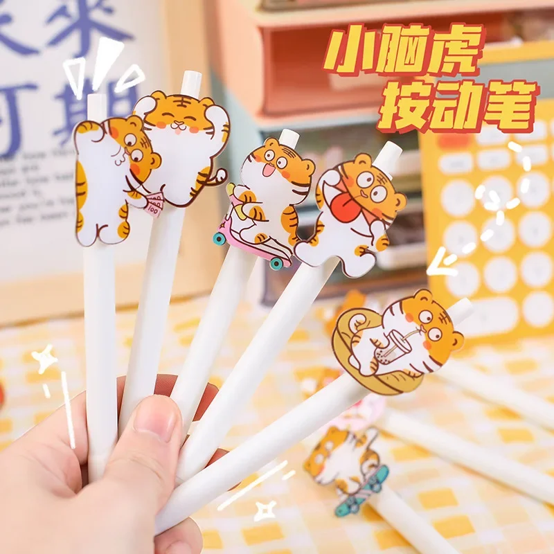 

36pcs Cute and Silly Little Tiger with High Appearance Instagram Push Type Neutral Pen