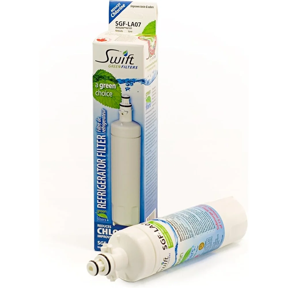 Сменный фильтр для воды, совместимый с LG LT700P 46-9690 ADQ36006102 Сертифицированный NSF Уменьшает запах хлора VOC Легкость