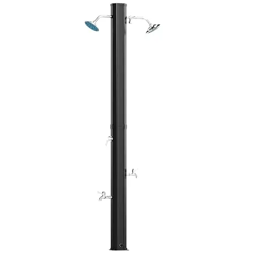 9.2 Gal Solar Heated Outdoor Shower 7.1F 2-Section 2 Foot Showers