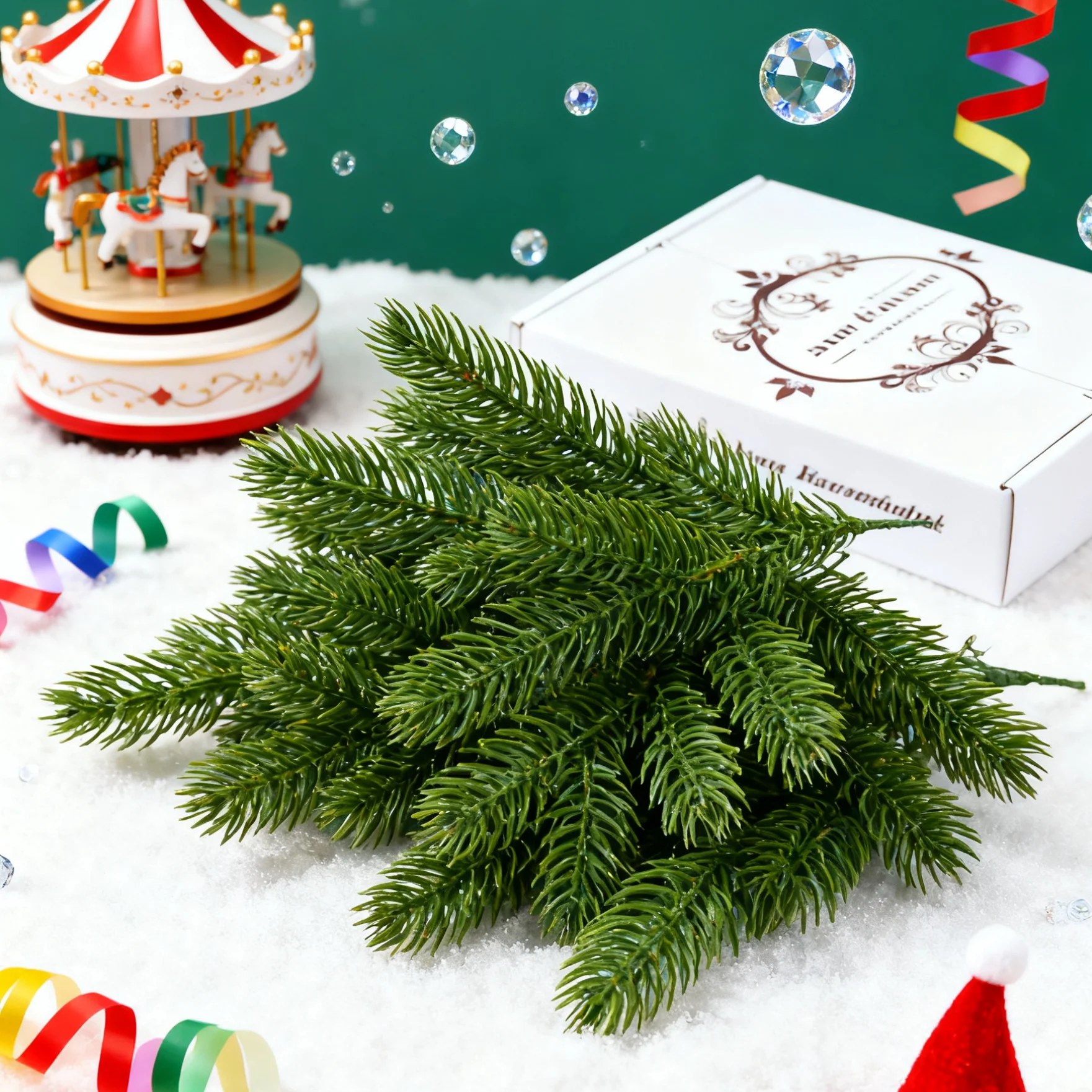 5/10 stücke Künstliche Pflanzen Kiefer Weihnachtsbäume Hause Schlafzimmer Vase Füllstoffe Heißer Verkauf Kränze Outdoor Garten Decor Hochzeit Zubehör – Detail 4