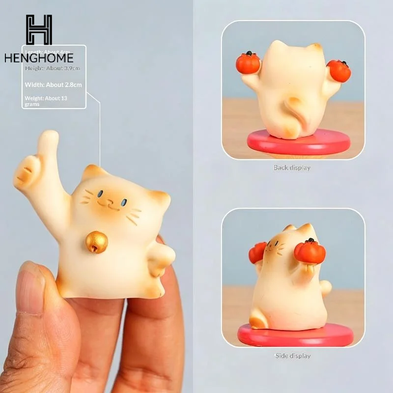 Cartoon Chubby Cat Series Resin Figurines Holiday Home Decorations Model Toys Surprise Gifts Desktop Ornaments