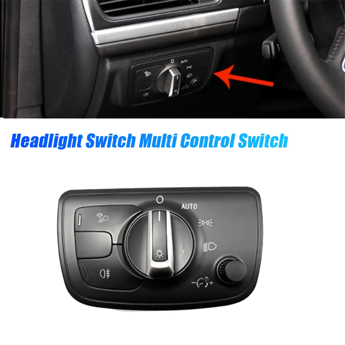 Car Dash Headlight Fog Light Switch 4G0-941-531-E for Audi A6 RS7 2012-2018 Multi-Control Switch Parking Lamp 4GD941531E