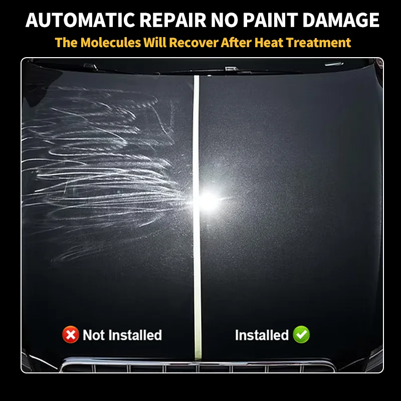 TPH 6,5/7,5 мил прозрачная глянцевая пленка для ремонта автомобильной краски PPF, защита от царапин, желтого цвета, простая в установке TPH PPF