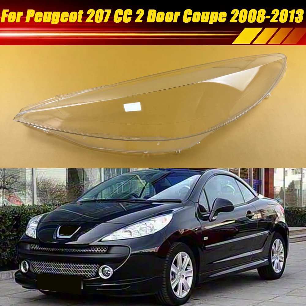

Для Peugeot 207 CC 2-дверное купе 2008-2013: крышка фары, корпус фары, кожух лампы, маска фары, линза, плексиглас