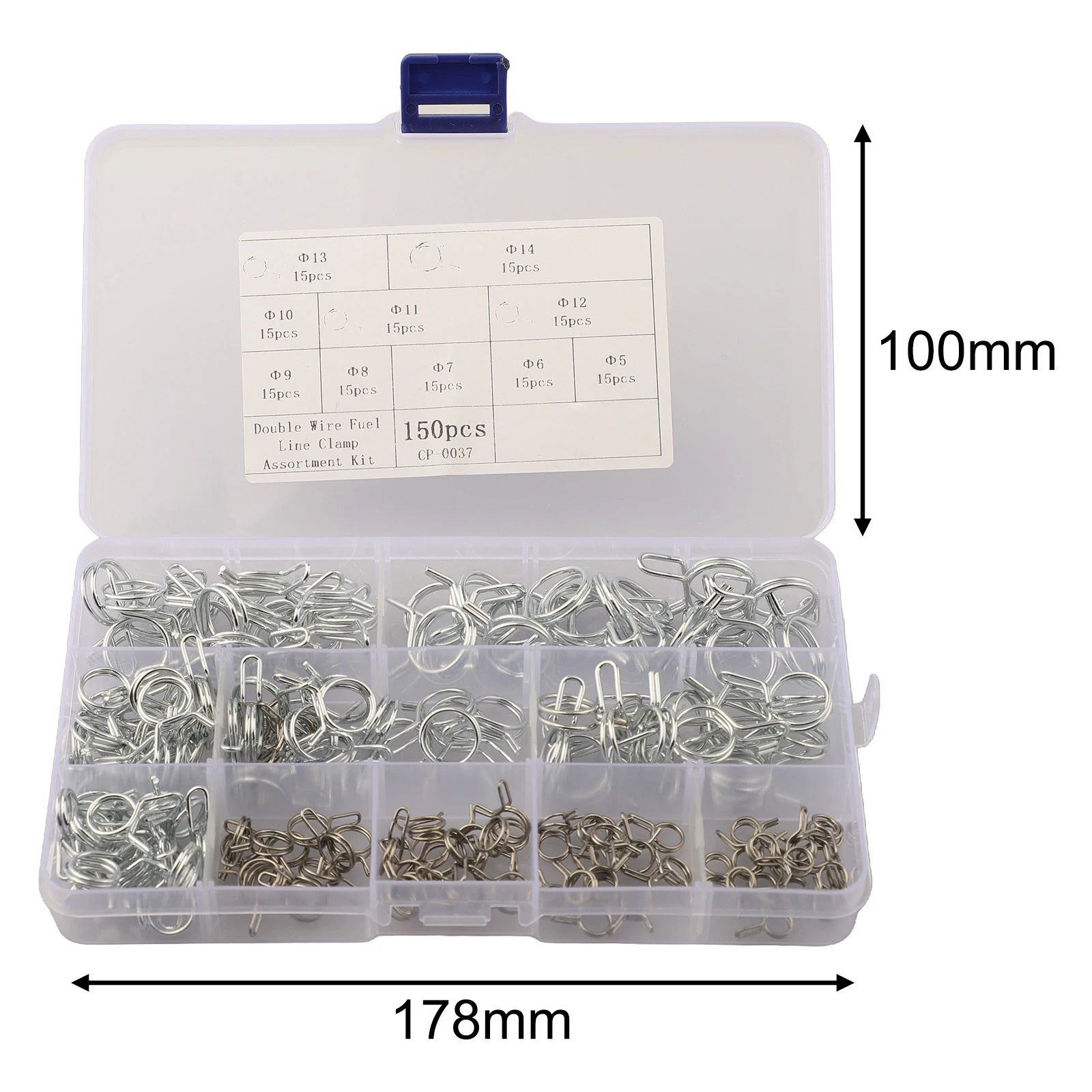 Air Tubing Clamp Stainless Steel Clamps 13mm Hose Clamp Kits 150 Pieces Total For Sealing Hoses Long Time for service