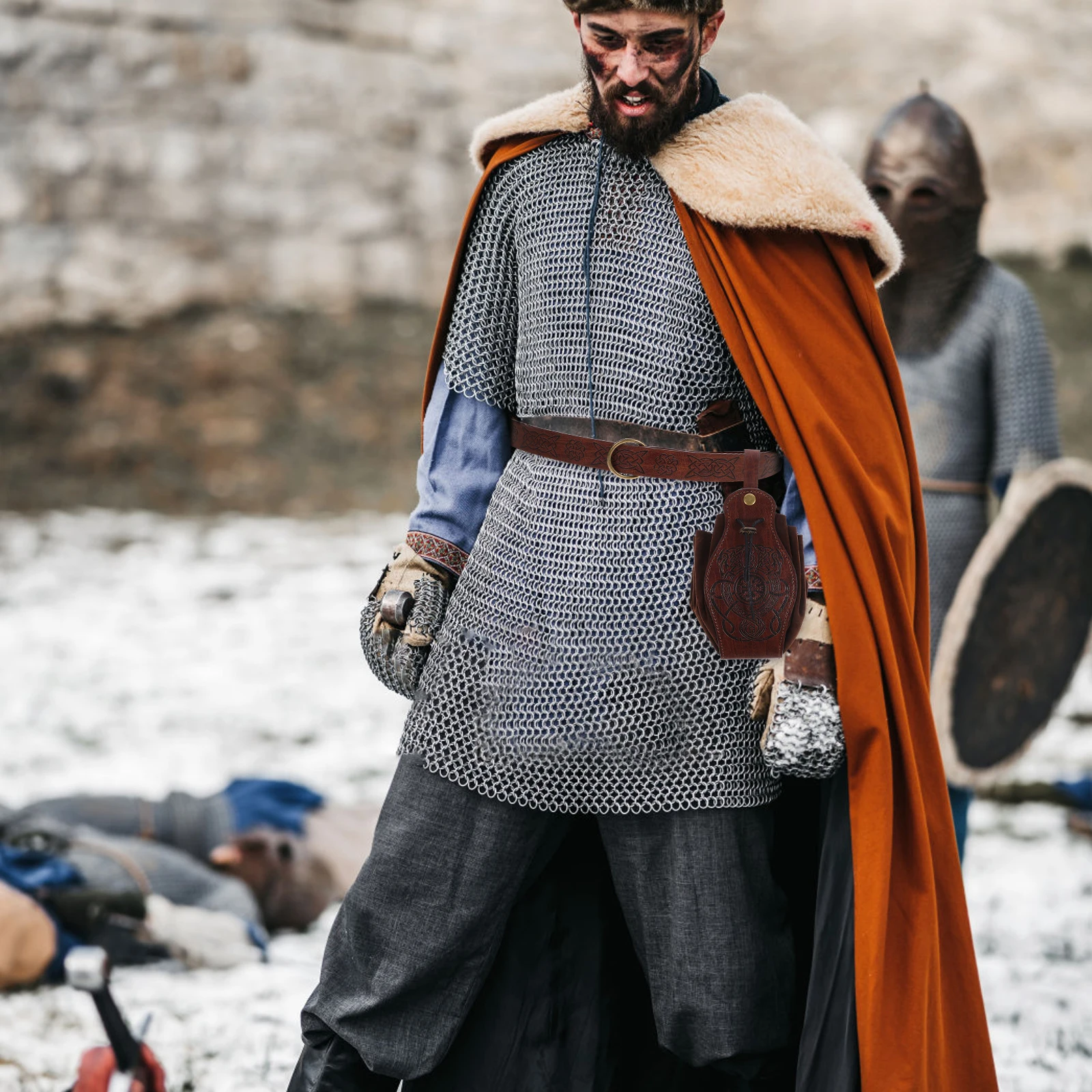 هدية مثالية حزام بني الحقيبة مجموعة حزام القرون الوسطى النساء فايكنغ اكسسوارات عصر النهضة حقيبة تأثيري الدعائم العنصر #6