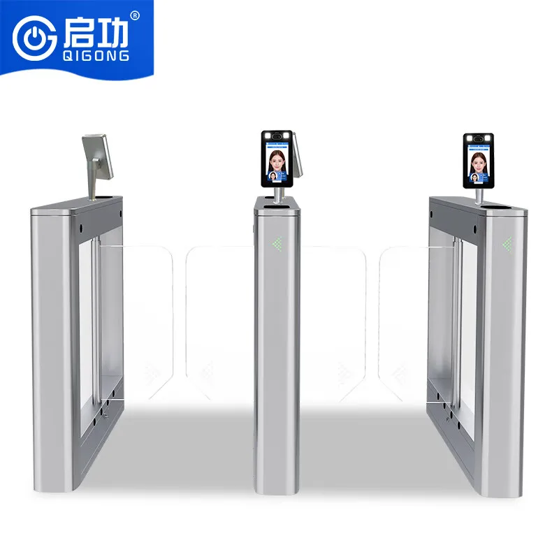 Porte battante moderne de haute sécurité, Installation facile, système de sécurité intelligent rapide, tourniquet de barrière à rabat
