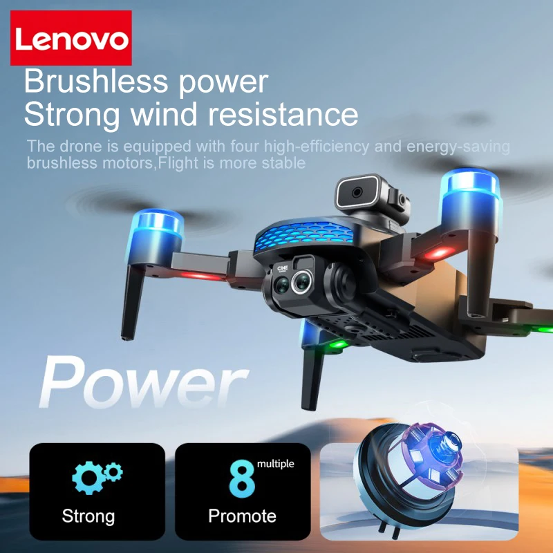 Lenovo M6 Drone Professional 8K HD กล้องคู่ 5G WIFI หลีกเลี่ยงอุปสรรคอัจฉริยะหน้าจอ GPS Brushless RC Drone